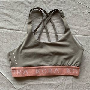KORA Gray/Pink Sports Bra size Small EUC